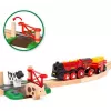 Ravensburger BRIO World Raudonasis Lola ūkio traukinio rinkinys – medinis žaislinis traukinio žaidimų rinkinys