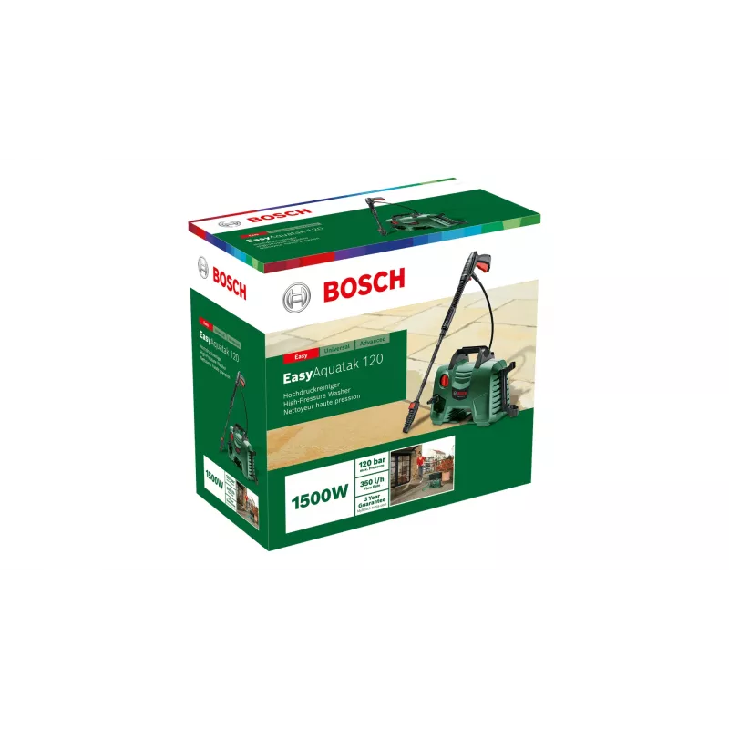 Bosch EasyAquatak 120 aukšto slėgio plovimo įrenginys Kompaktiškas Elektrinis 348 l/val 1500 W Juoda, Žalia