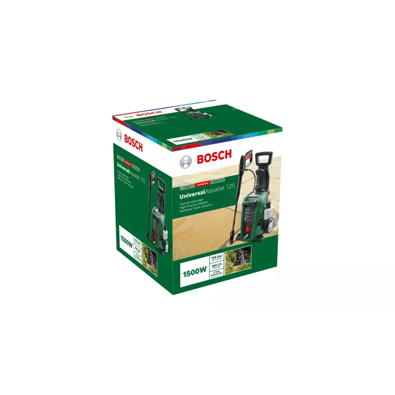 Bosch UniversalAquatak 125 slėgio plovimo įrenginys Stačias Elektrinis 360 l/h Juoda, Žalia