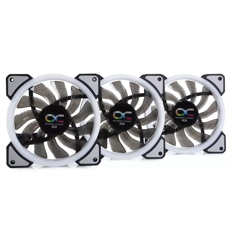 Ventiliatorius Alphacool Eiszyklon Aurora LUX Digital RGB 12 cm permatomas