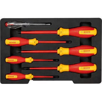 Atsuktuvų rinkinys Bosch 7 dalių VDE su fazės testeriu 1600A02NF8