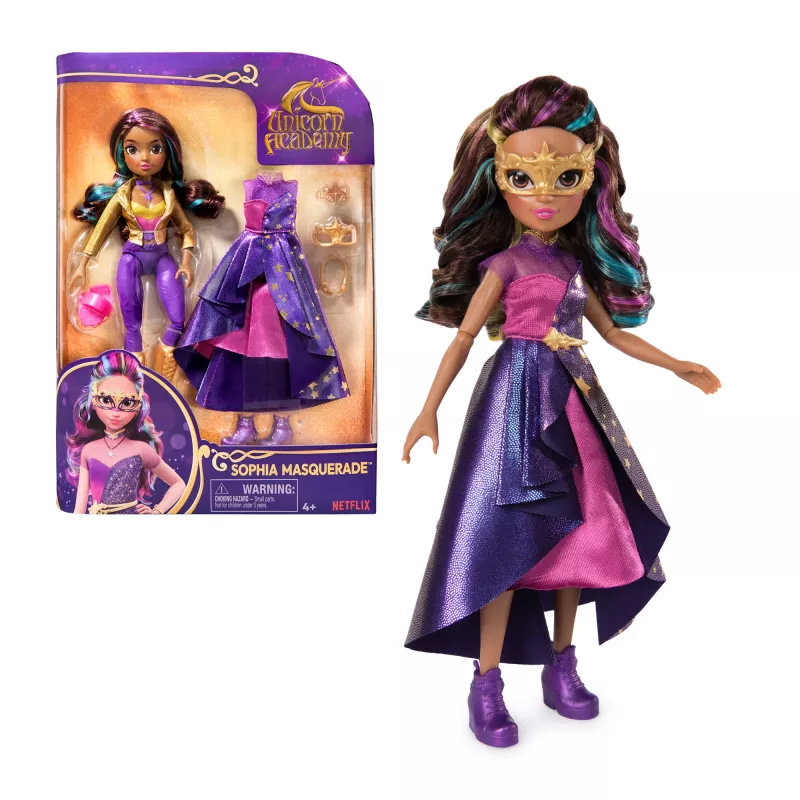 Madų lėlė Spinmaster Unicorn Academy Sophia Masquerade 241 mm įvairiaspalvė