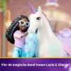 Unicorn Academy, Layla ir Glacier su 2 priedais ir plaukų formavimo įrankiu, lėlės ir vienaragio žaislai mergaitėms nuo 4 metų
