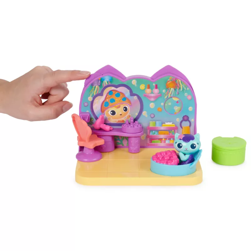 Deluxe kambario žaidimų rinkinys Spin Master Gabby's Dollhouse — Sveikatingumo kambarys su mangutos žaidimo figūrėle
