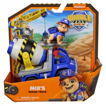 Rubble & Crew, Mix'o cemento maišyklės žaislinis sunkvežimis su veikėjo figūrėle ir judančiais konstrukciniais žaislais, vaikų žaislai nuo 3 metų