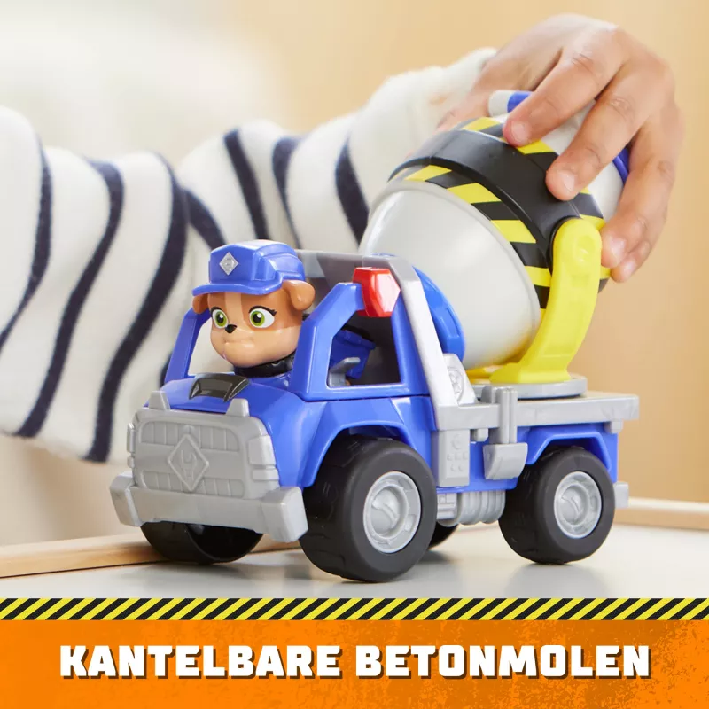 Rubble & Crew, Mix'o cemento maišyklės žaislinis sunkvežimis su veikėjo figūrėle ir judančiais konstrukciniais žaislais, vaikų žaislai nuo 3 metų