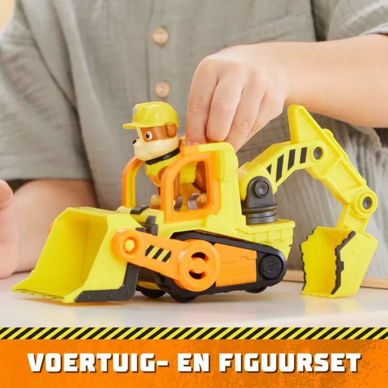 Bulldozer toy Spinmaster Rubble’s Bulldozer – plastikinė konstrukcija, nuo 3 metų, juoda/oranžinė/geltona