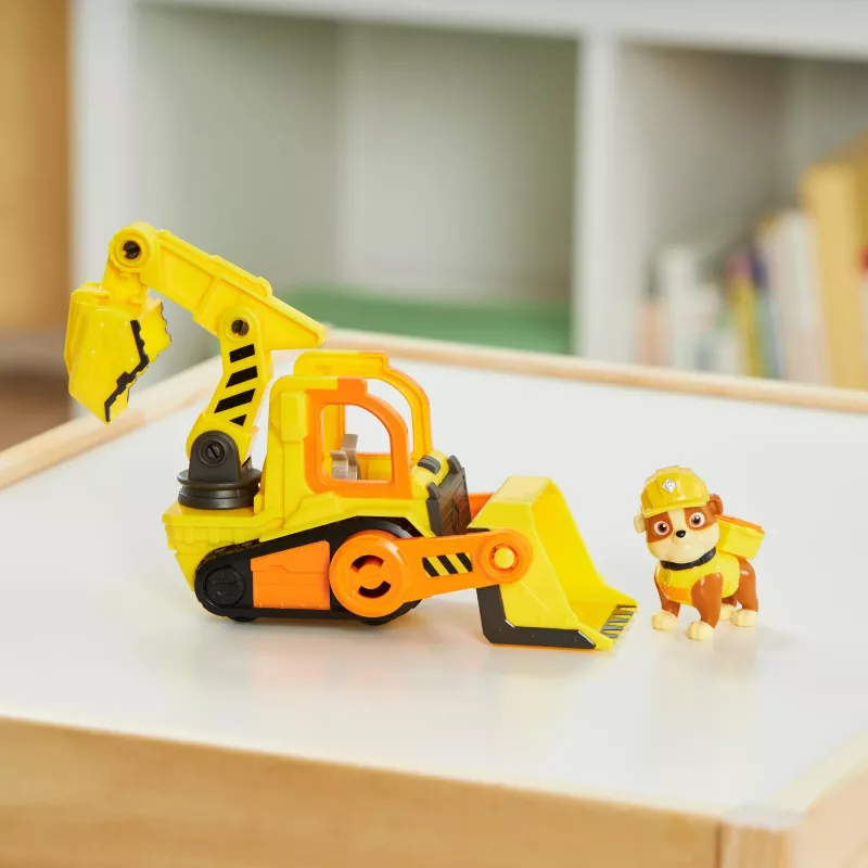 Bulldozer toy Spinmaster Rubble’s Bulldozer – plastikinė konstrukcija, nuo 3 metų, juoda/oranžinė/geltona