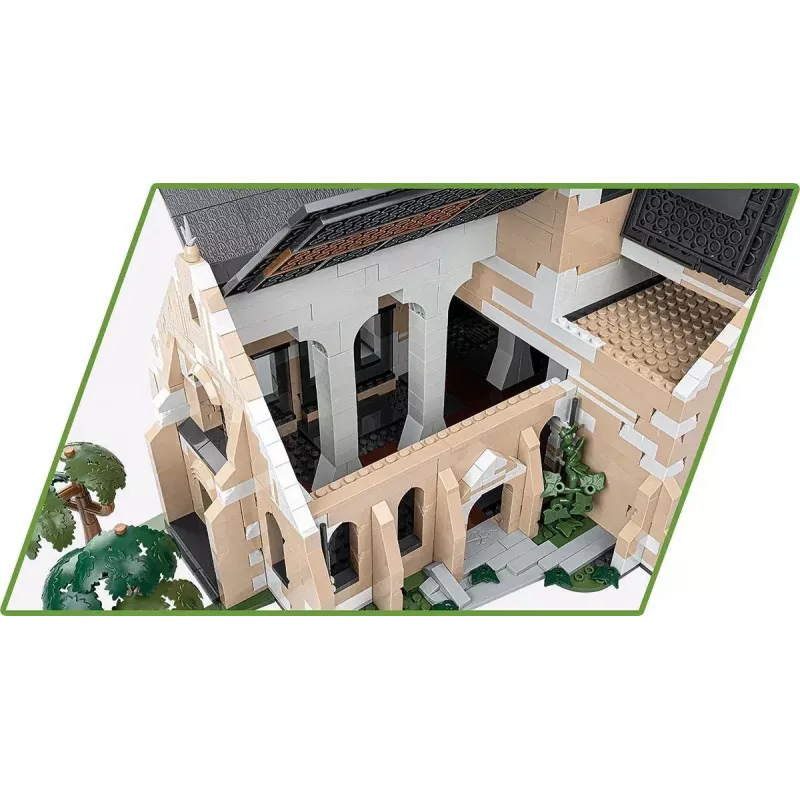 Statybiniai blokeliai Cobi Sainte-Mère-Église bažnyčia 2280 vnt. 10 metų