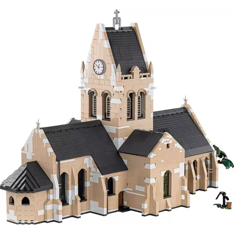 Statybiniai blokeliai Cobi Sainte-Mère-Église bažnyčia 2280 vnt. 10 metų