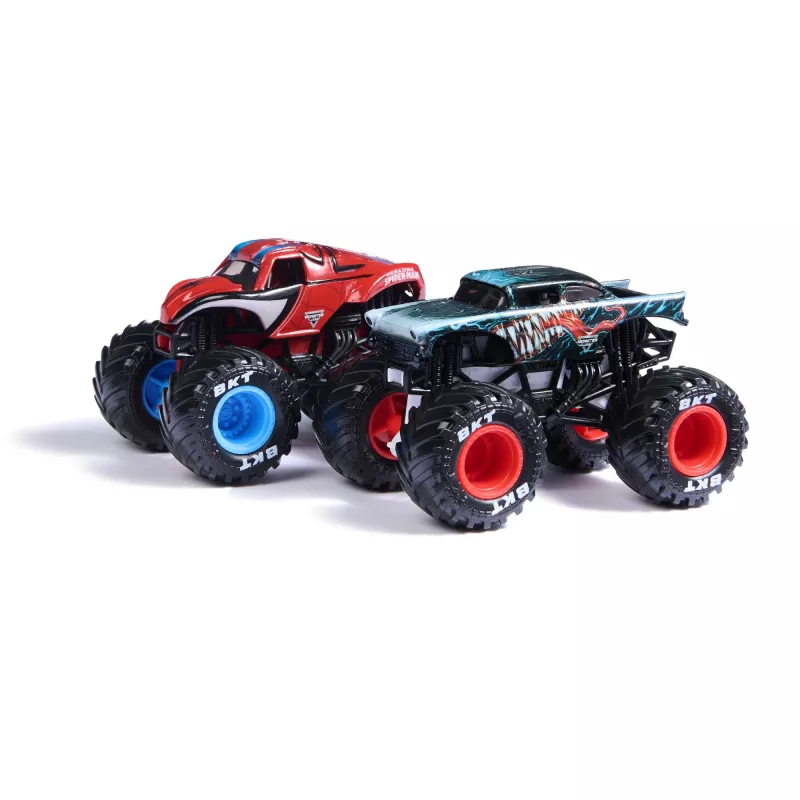 Monster Jam, Marvel oficialus Iron Man Vs. War Machine metaliniai monstrų sunkvežimiai, 1:64 mastelio, vaikiški žaislai berniukams ir mergaitėms nuo 3 metų