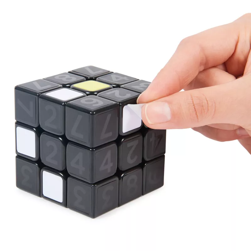 Rubik’s Coach Cube, Išmokite išspręsti 3x3 kubą su lipdukais, vadovu ir vaizdo įrašais | Streso malšinimo fidget žaislas | Suaugusiųjų fidget kubas | Nuo 8 metų