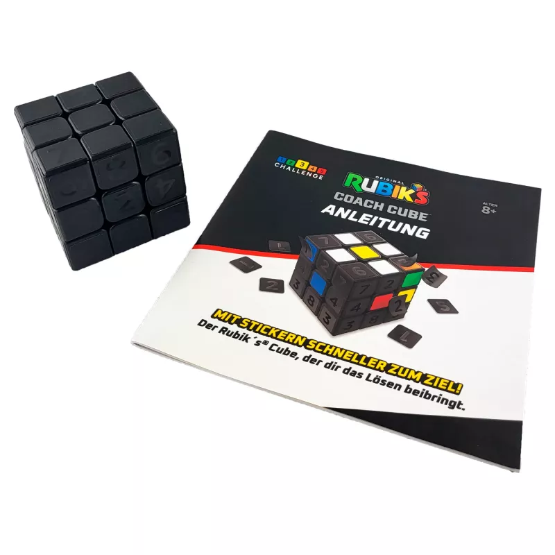 Rubik’s Coach Cube, Išmokite išspręsti 3x3 kubą su lipdukais, vadovu ir vaizdo įrašais | Streso malšinimo fidget žaislas | Suaugusiųjų fidget kubas | Nuo 8 metų
