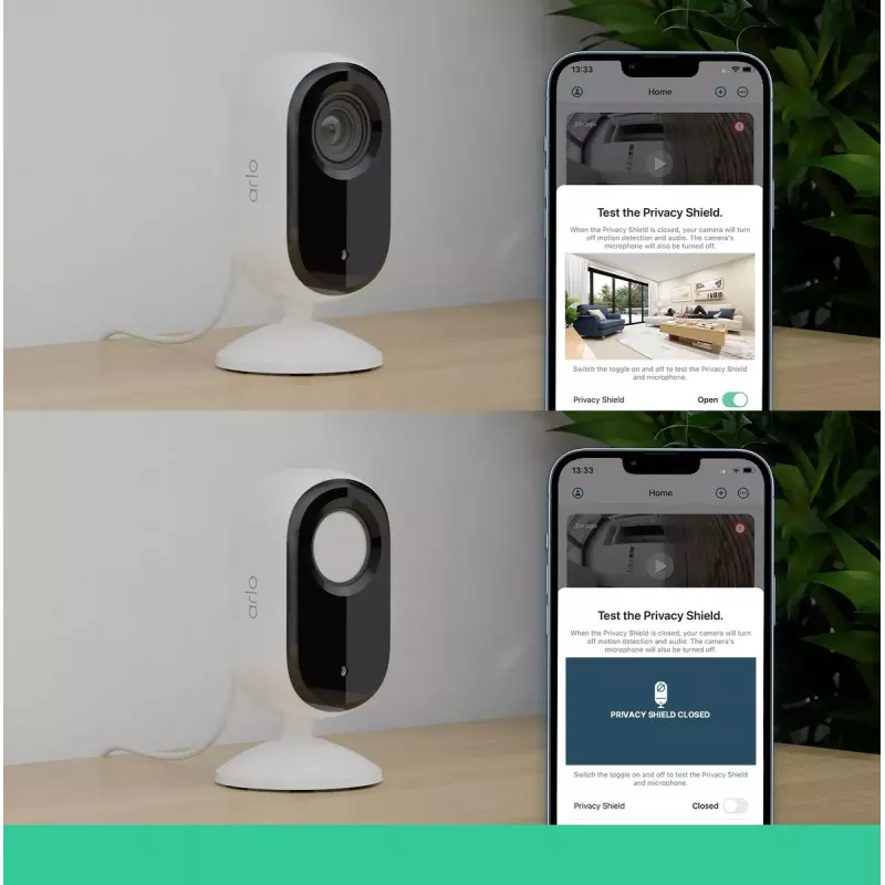 Arlo Essential 2K vidaus apsaugos kamera, 2 vnt. rinkinys, belaidė, vidaus