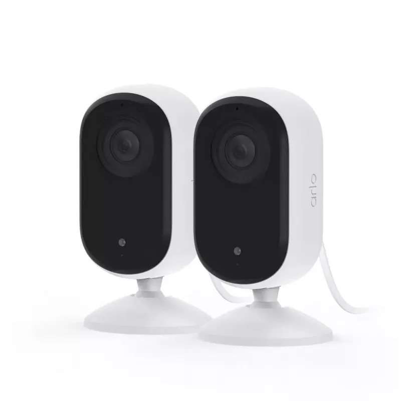 Arlo Essential 2K vidaus apsaugos kamera, 2 vnt. rinkinys, belaidė, vidaus
