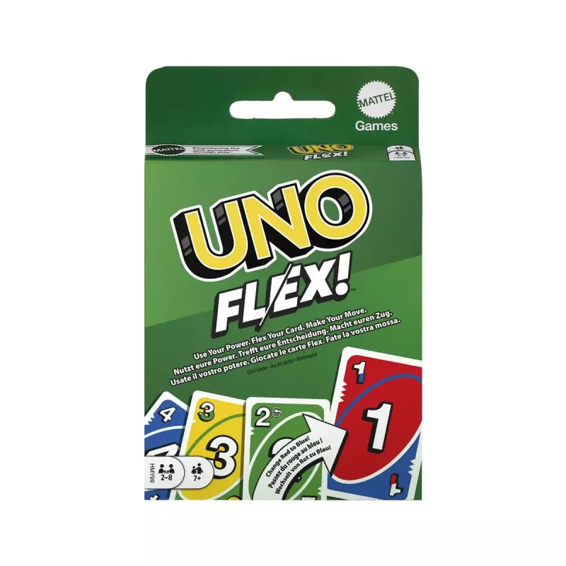 Kortų žaidimas MATTEL Games UNO Flex — numerių metimo kortų žaidimas, amžius 7+