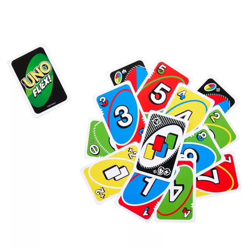 Kortų žaidimas MATTEL Games UNO Flex — numerių metimo kortų žaidimas, amžius 7+
