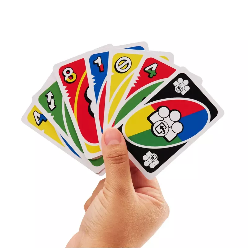 Kortų žaidimas MATTEL Games UNO Flex — numerių metimo kortų žaidimas, amžius 7+