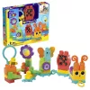 Statybinis rinkinys MEGA BLOKS Move 'n Groove Caterpillar, MATTEL — 30 vienetų, plastikas, įvairiaspalvis, amžius 1+
