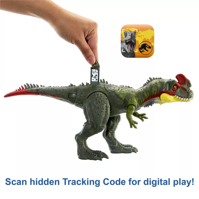 Jurassic World GIGANTIC TRACKERS Sinotyrannus žalias raudonas plastikinis 4+