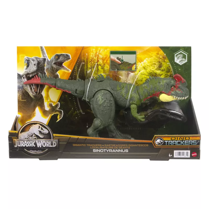 Jurassic World GIGANTIC TRACKERS Sinotyrannus žalias raudonas plastikinis 4+