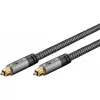 Skaitmeninis optinis garso kabelis WENTRONIC Goobay 65305 TOSLINK į TOSLINK 2 m, varis, auksuoti kontaktai, juoda/sidabrinė
