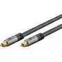 Skaitmeninis optinis garso kabelis WENTRONIC Goobay 65305 TOSLINK į TOSLINK 2 m, varis, auksuoti kontaktai, juoda/sidabrinė