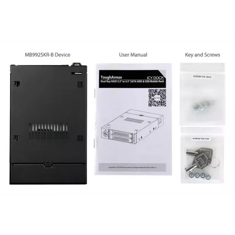 Icy Dock ToughArmor MB992SKR-B saugojimo gaubtas