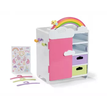 Lėlių spinta zapf creation BABY born Rainbow Wardrobe — lėlėms, šviesos efektai, reikia 3×AAA baterijų, rekomenduojamas amžius 3+