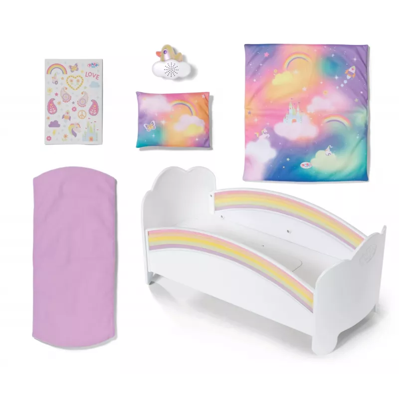 Lėlės lovelė ZAPF creation BABY born Rainbow Bed 835999 43 cm lėlėms