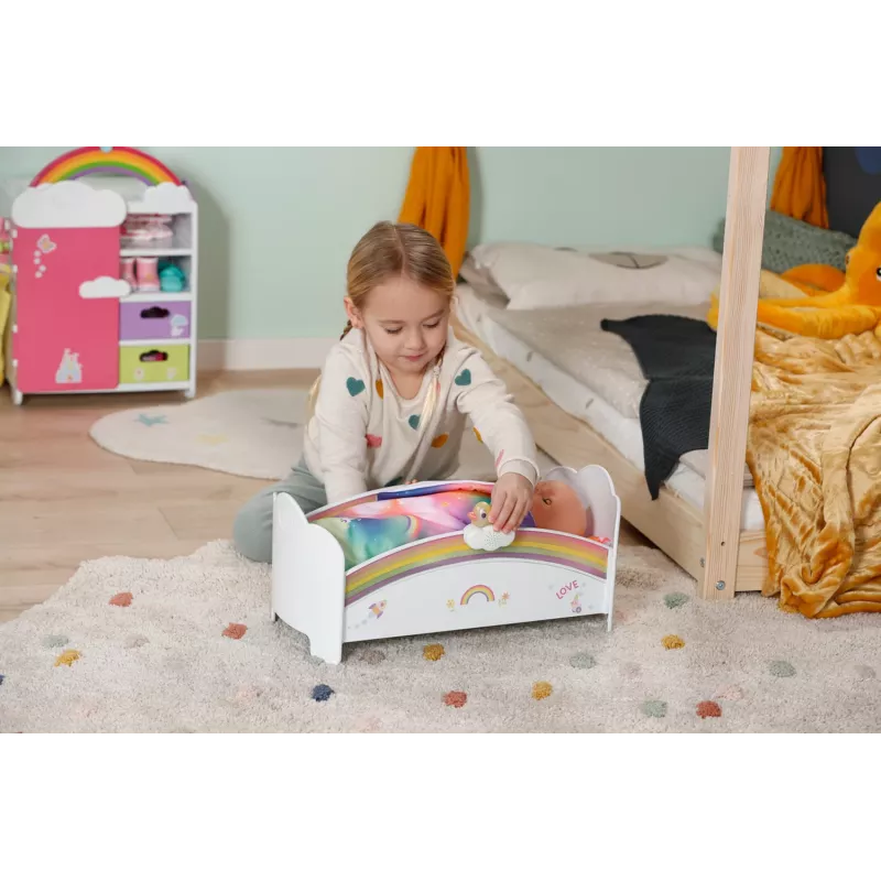 Lėlės lovelė ZAPF creation BABY born Rainbow Bed 835999 43 cm lėlėms