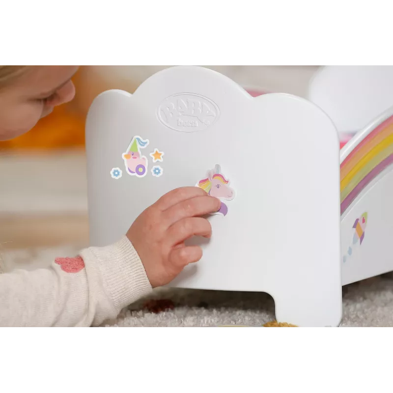 Lėlės lovelė ZAPF creation BABY born Rainbow Bed 835999 43 cm lėlėms