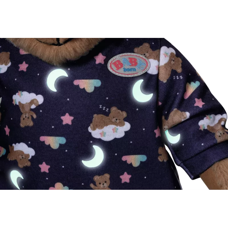 BABY born Teddy's Romper šviečiantis tamsoje, lėlės kombinezonas, 1 m.