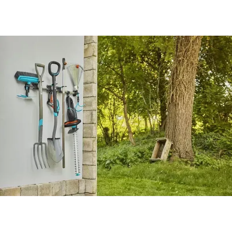 Gardena 3509-20 sodo įrankių laikiklis Montuojamas ant sienos Plastikas Guma Plienas