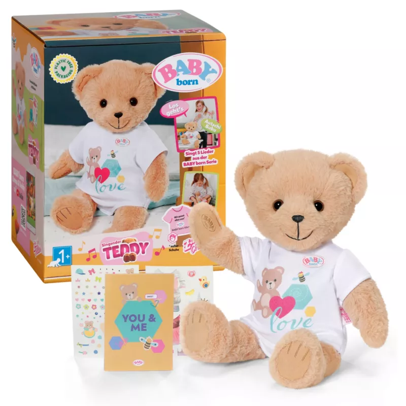 Minkštas žaislas zapf creation BABY born Singing Teddy 837962 — pliušinis dainuojantis meškiukas lėlėms