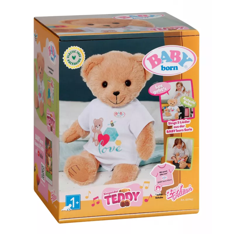 Minkštas žaislas zapf creation BABY born Singing Teddy 837962 — pliušinis dainuojantis meškiukas lėlėms
