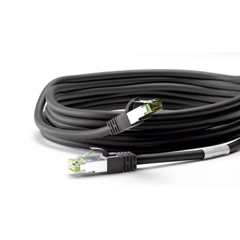 Tinklo kabelis Wentronic 66719 Cat8.1 S/FTP 0,25 m juodas