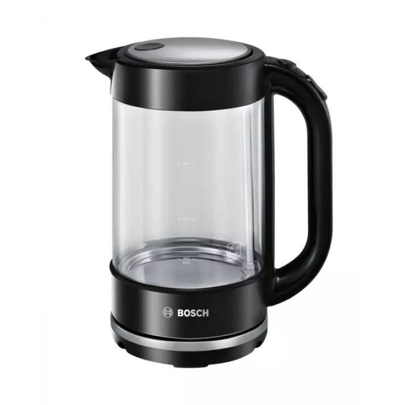 Elektrinis virdulys Bosch TWK70B03 1,7 l, 2400 W, stiklinis korpusas, juodas / permatomas