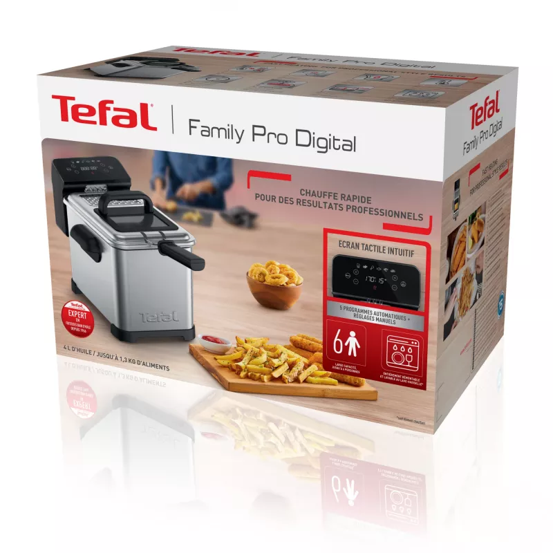 Tefal Family Pro FR507D vienvietė 4 L atskirai stovinti 2400 W gruzdintuvė Nerūdijantis plienas