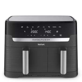 Tefal Dual Easy Fry & Grill EY905B Double 8,3 L atskirai stovintis 2700 W karšto oro gruzdintuvė pilka