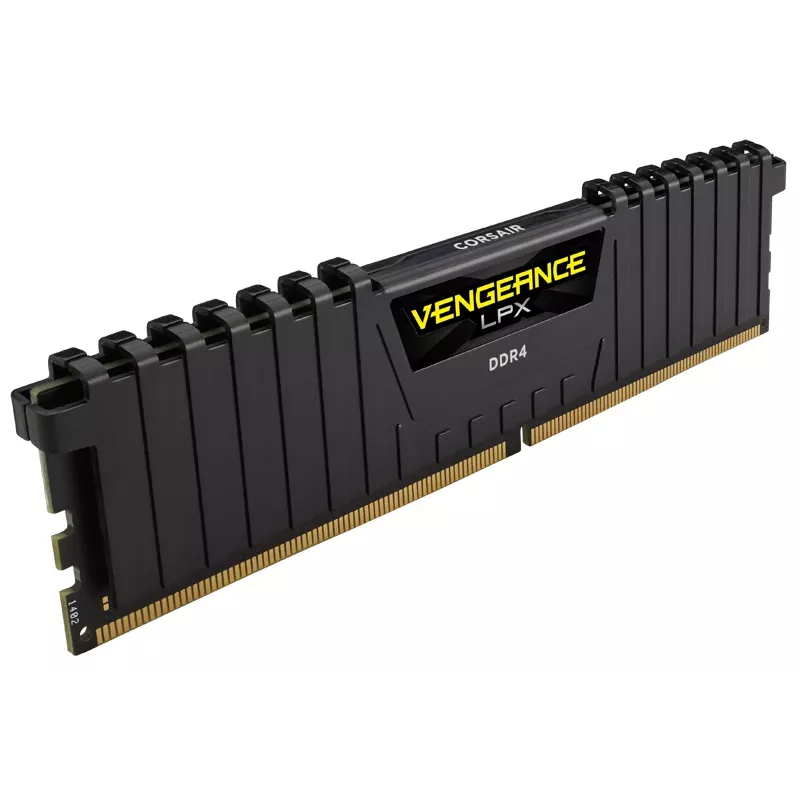 CORSAIR atmintinė 16 GB DDR4 2400 MHz bebuferinė 16-16-16-39 Vengeance Low Profile juoda šilumos sklaidytuvė