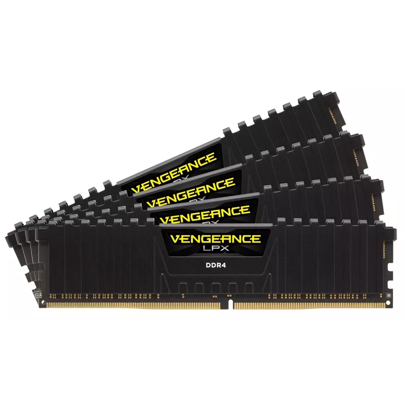 CORSAIR atmintinė 16 GB DDR4 2400 MHz bebuferinė 16-16-16-39 Vengeance Low Profile juoda šilumos sklaidytuvė