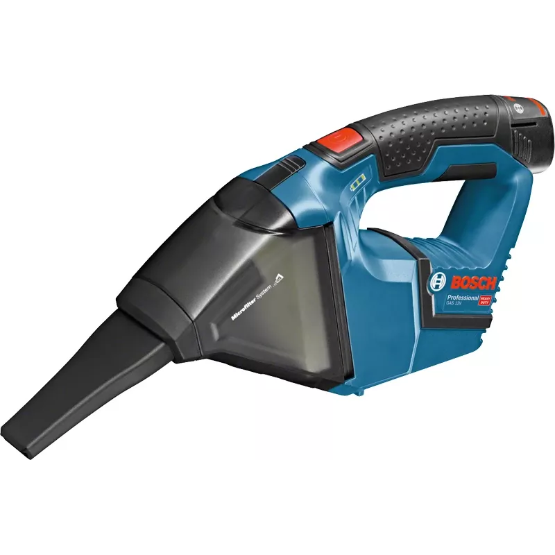Bosch GAS 12V Professional rankinis dulkių siurblys juoda, mėlyna, raudona be maišelio