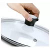 Tefal 28097912 keptuvės dangtis Apvalus Juoda, Plieno, Skaidri