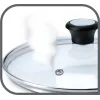 Tefal 28097912 keptuvės dangtis Apvalus Juoda, Plieno, Skaidri