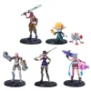 League of Legends, Dviejų miestų rinkinys su išskirtinėmis Jinx, Heimerdinger, Vi, Caitlyn ir Ekko, 10 cm kolekcionuojamos figūrėlės, priedai, nuo 12 metų