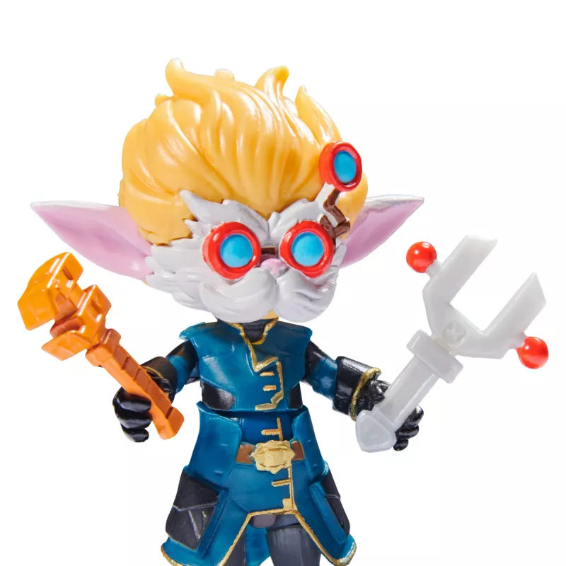 League of Legends, Dviejų miestų rinkinys su išskirtinėmis Jinx, Heimerdinger, Vi, Caitlyn ir Ekko, 10 cm kolekcionuojamos figūrėlės, priedai, nuo 12 metų