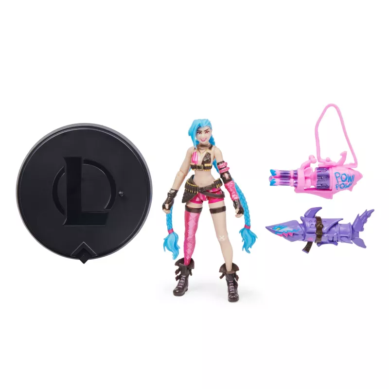 League of Legends, Dviejų miestų rinkinys su išskirtinėmis Jinx, Heimerdinger, Vi, Caitlyn ir Ekko, 10 cm kolekcionuojamos figūrėlės, priedai, nuo 12 metų