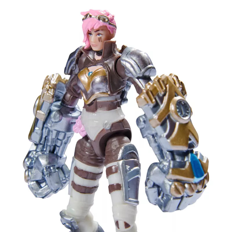 League of Legends, Dviejų miestų rinkinys su išskirtinėmis Jinx, Heimerdinger, Vi, Caitlyn ir Ekko, 10 cm kolekcionuojamos figūrėlės, priedai, nuo 12 metų