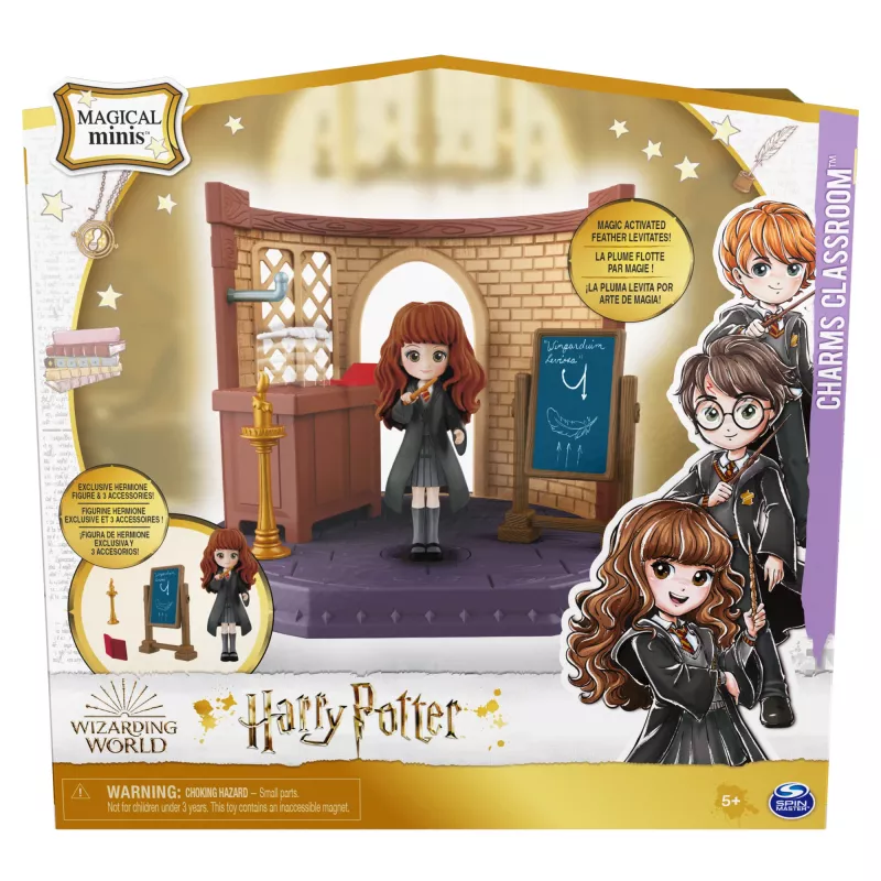 Wizarding World Harry Potter, Magical Minis Kerų klasė su išskirtine Hermione Granger figūrėle ir priedais, vaikų žaislai nuo 5 metų